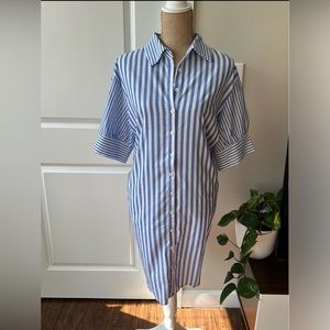 Striped Button Up dress Plus Size